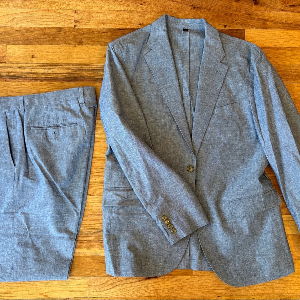 J. Crew Light Grey Summer Suit